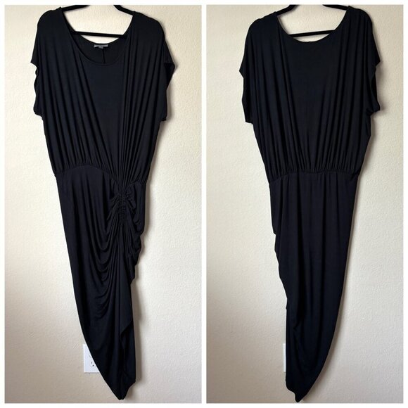 Bold Elements XL Soft Stretch Jersey Knit Flattering Ruched Dress - Picture 1 of 8
